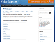 Tablet Screenshot of preklady-pisni.video-klipy.cz